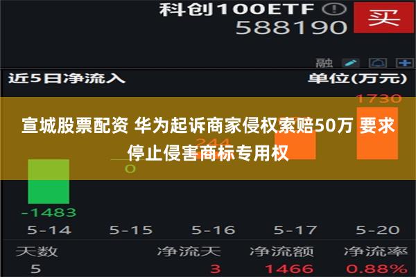 宣城股票配资 华为起诉商家侵权索赔50万 要求停止侵害商标专用权