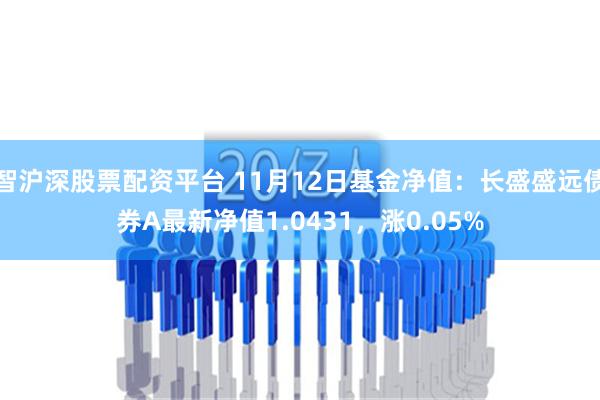 智沪深股票配资平台 11月12日基金净值：长盛盛远债券A最新净值1.0431，涨0.05%