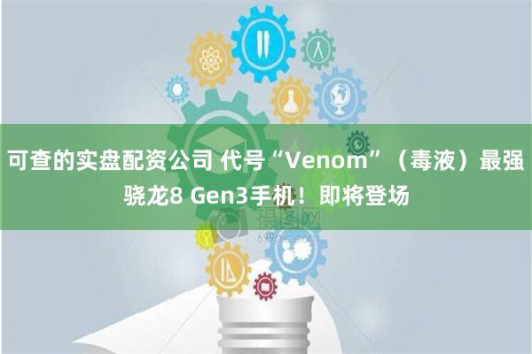 可查的实盘配资公司 代号“Venom”（毒液）最强骁龙8 Gen3手机！即将登场